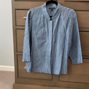 Eileen Fisher Crinkled Gray Jacket